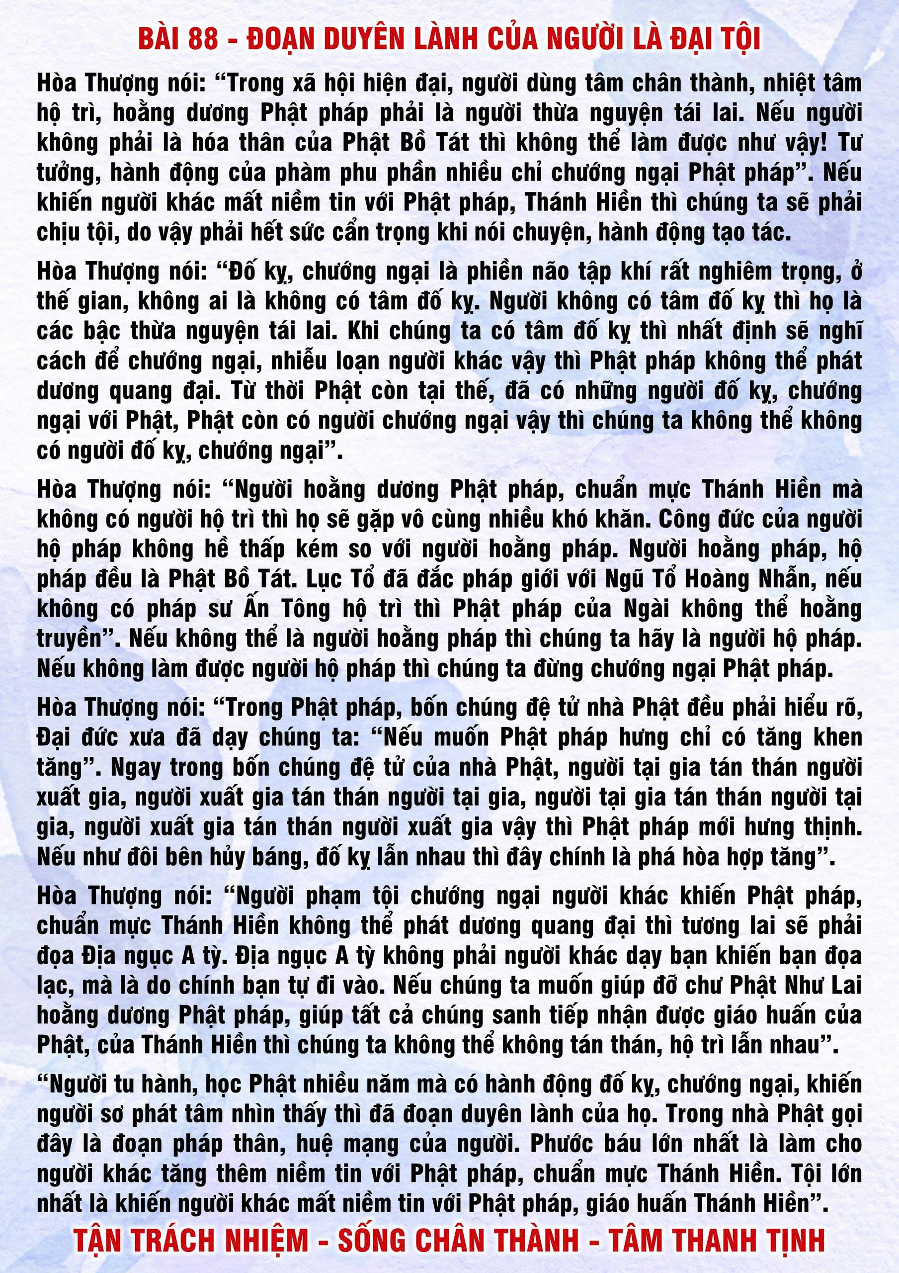 88 · PHTT - Đoạn Duyên Lành Của Người Là Đại Tội - 88